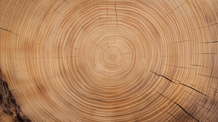 Fototapeta premium Tree Rings: A captivating macro shot reveals the intricate details of tree rings, showcasing the life cycle of a tree in stunning detail, with textures and patterns creating a sense of time.