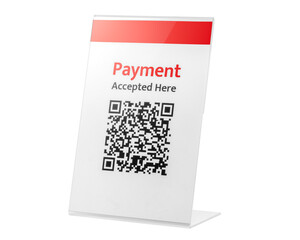 QRコード決済の読み取り用プレート
 QR code payment