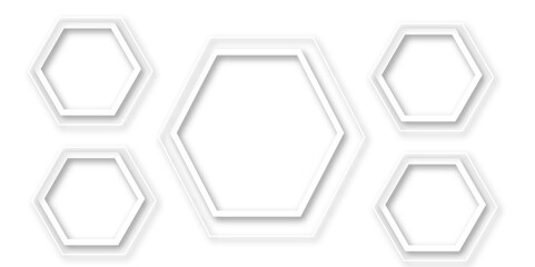 Seamless pattern with hexagonal white and gray technology line paper background. white and gray hexagon honeycomb geometric copy space. Hexagonal vector grid tile and mosaic structure mess cell.