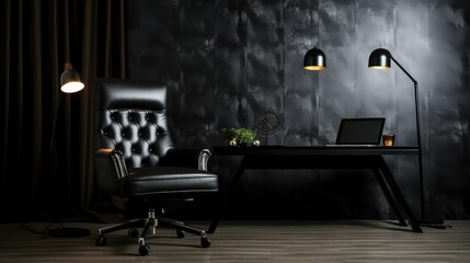 chair black shiny texture