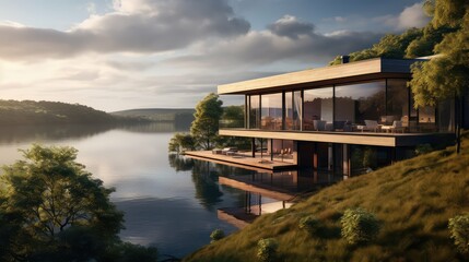 Obraz premium windows house on hill