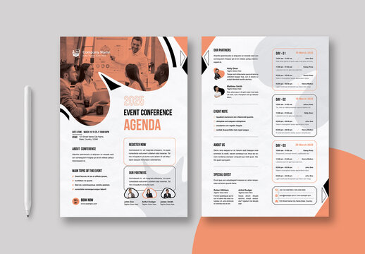 Event Conference Agenda Layout