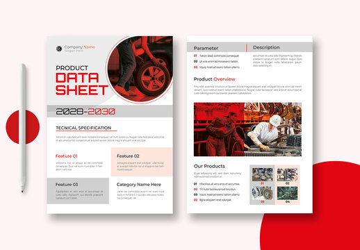 Product Data Sheet Template