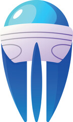 Cartoon cosmic shuttle game asset