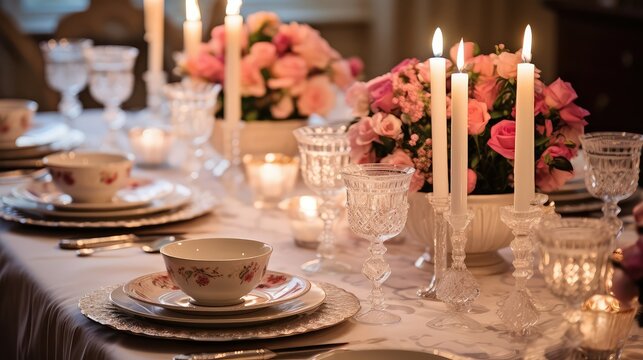 dinner birthday party table