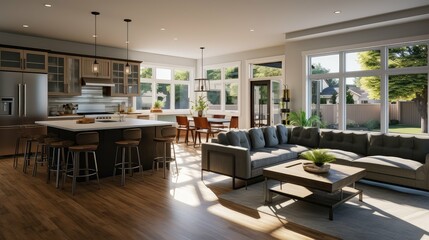 stainless living room kitchen
