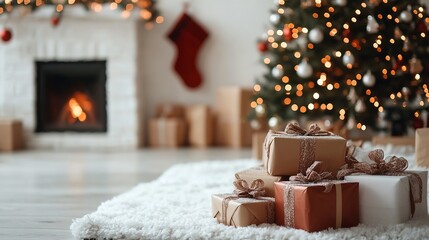 christmas tree and gifts