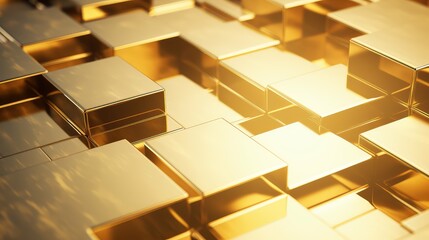 shimmer metallic gold square