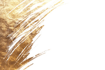 ゴールドとブラックの抽象的なブラシストロークの背景（透過） | Abstract Gold and Black Brushstroke Background (Transparent)