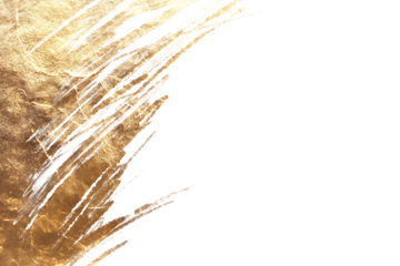 ゴールドとブラックの抽象的なブラシストロークの背景（透過） | Abstract Gold and Black Brushstroke Background (Transparent)