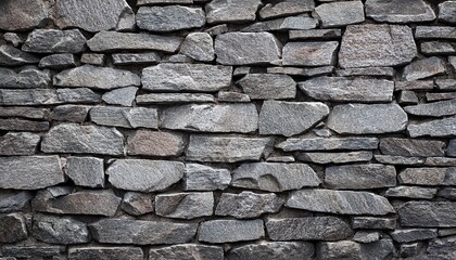 beautiful coarse gray granite stone wall