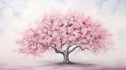 Obraz premium delicate flower water color