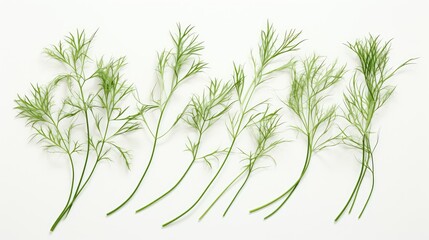 Fototapeta premium dill herbs on white background