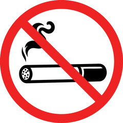 No Smoking Icons – Prohibited Cigarette Signs for Public Spaces