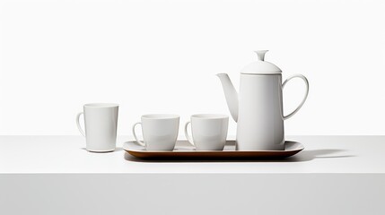 latte coffee with white background