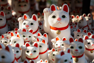 Lucky Cat in Tokyo temple, Japan
