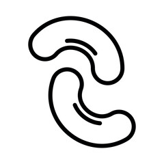 Fototapeta premium cashew sign symbol vector flat icon 