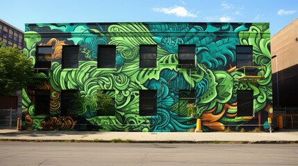 urban green graffiti