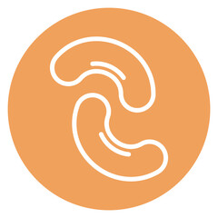 cashew sign symbol vector flat icon	
