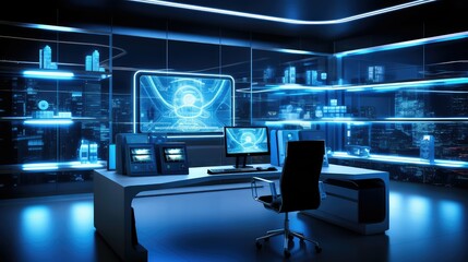 Naklejka premium tech modern office background