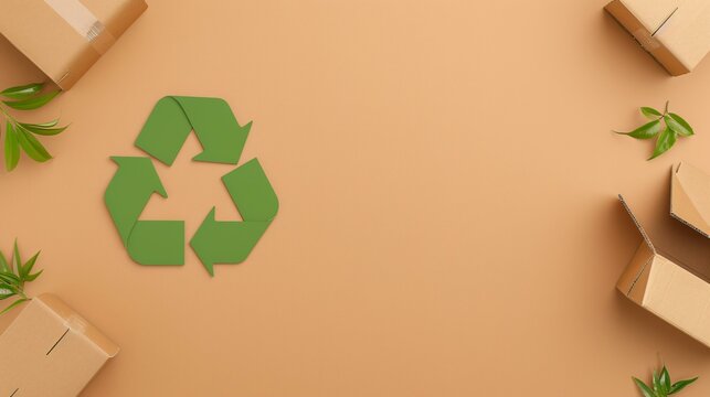 A vibrant eco-friendly recycling poster features cardboard pack repurposing and creative pack reuse strategies to promote zero waste.