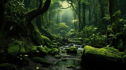 Fototapeta premium soil green and black jungle background