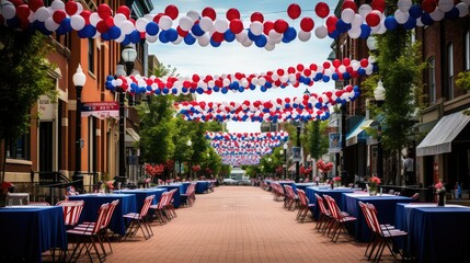 decorations red white and blue celebration