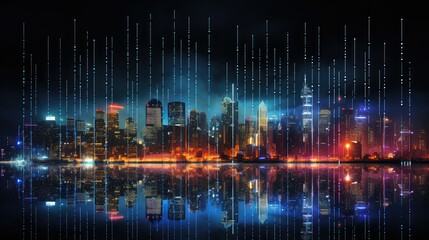 Naklejka premium illumination city data