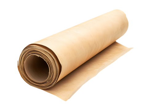 A neatly rolled parchment paper ready for artistic expression or drafting creative ideas and designs in various projects.