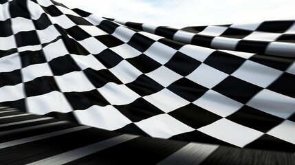 Obraz premium competitive checkered flag texture
