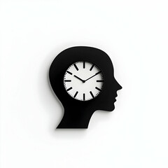 Unique Black Wall Clock Design in Profile Shape for Modern Decor