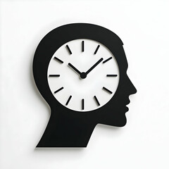 Unique Wall Clock Design Shaped Like Human Profile and Time Concept