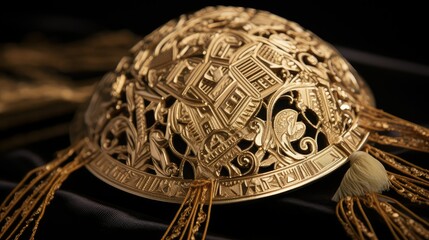 Fototapeta premium elegant graduation cap gold