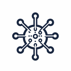 Abstract illustration of connected nodes representing digital network