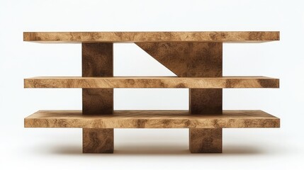 A stylish OSB bookshelf with a durable, natural wood finish.