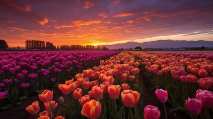 romantic scene flower farm