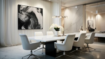 conference classic white modern office interior