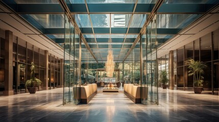 Obraz premium canopy glass entrance