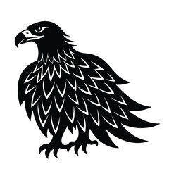 Eagle silhouettes set, large pack of vector silhouette design, isolated white background