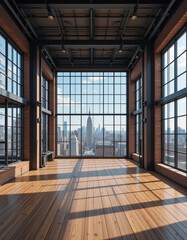 Obraz premium Industrial Chic – Stunning Urban Loft Illustrations for Modern Architecture & Design