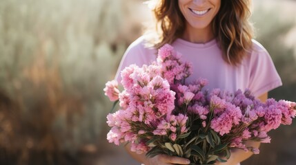 Naklejka premium bouquet pink sage