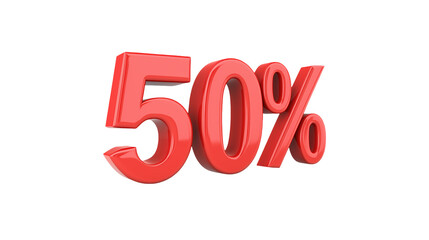 Red 50 Off Sale Discount Banner Graphic