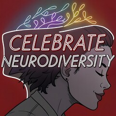 Vintage holiday greeting card with retro typography and festive decorations