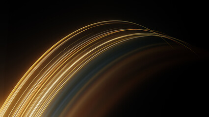 Mesmerizing neon light curves creating an abstract background design