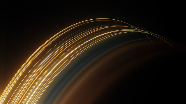 Mesmerizing neon light curves creating an abstract background design