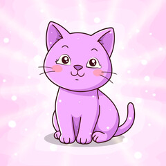 A cute cat, shining like a star