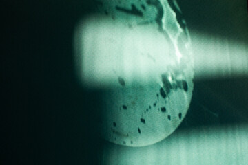 reflection with water on green
