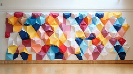 geometric wall installation