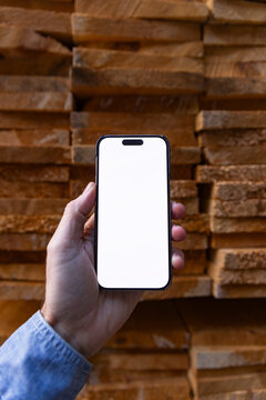 Cell phone Screen blank with wood