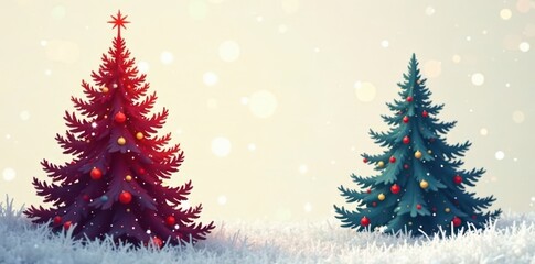 Fototapeta premium Classic stylized Christmas tree silhouette, ideal for cards and prints, xmas design, silhouette illustration